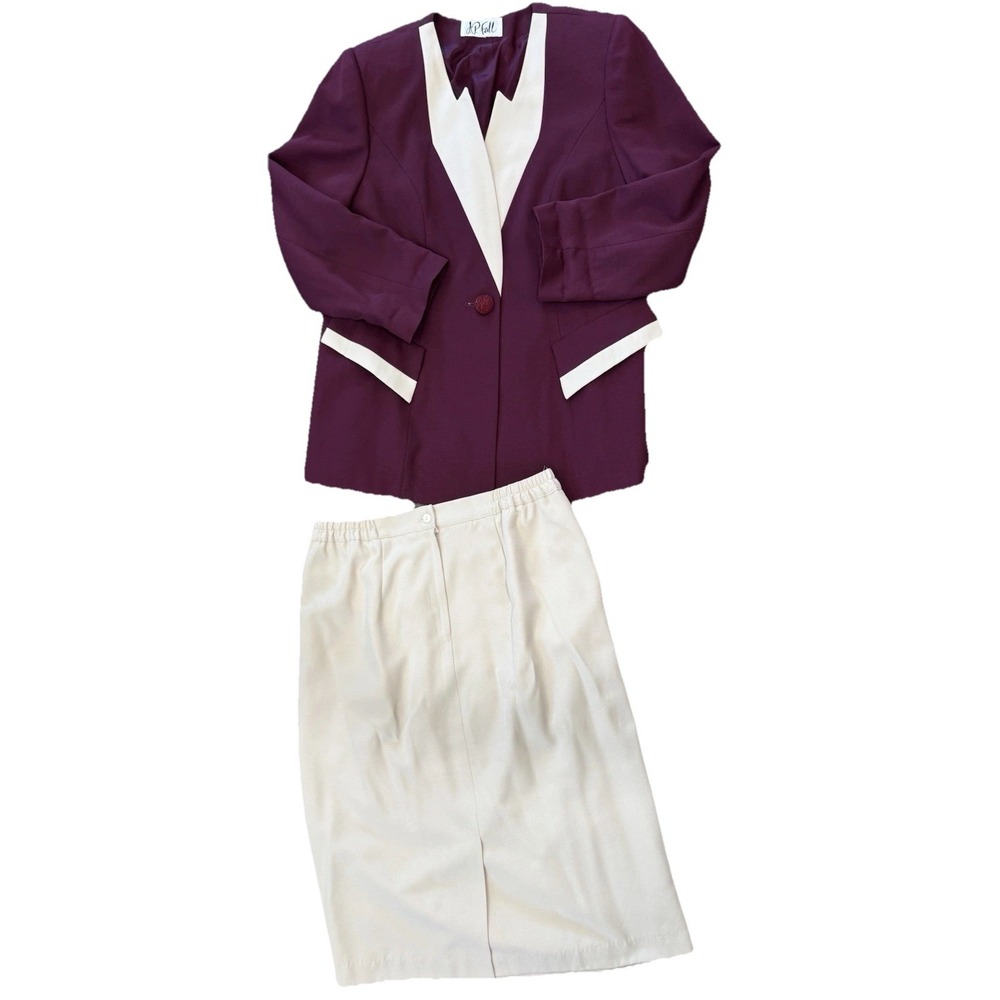 JP fall Women Size 14 2pc‎ Skirt /blazer vintage career Office wear Grannycore